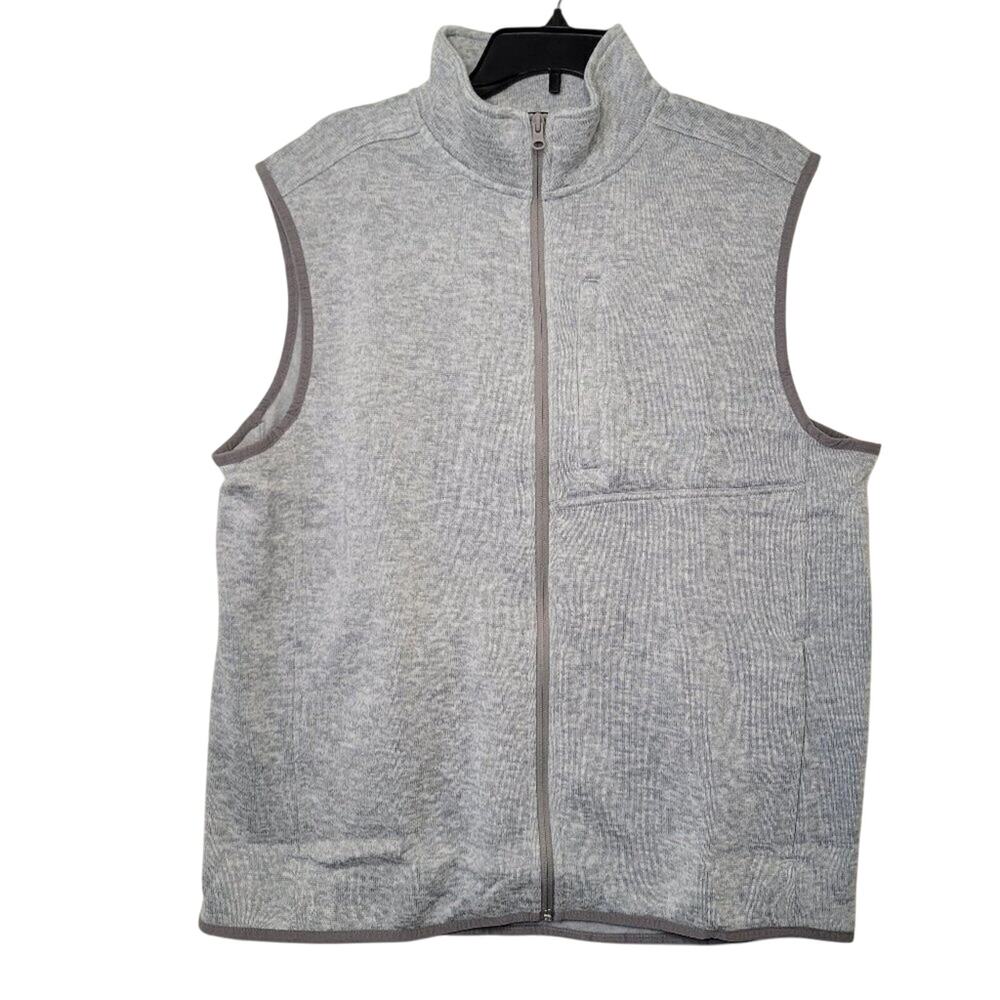 NEW Men's Lands End Gray Sweater Vest‎ Size Large